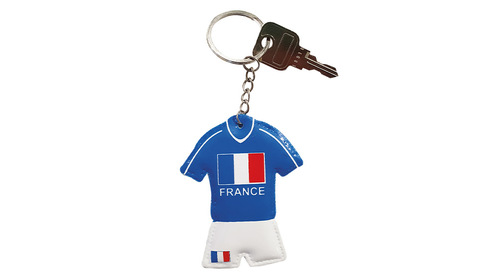 Lot de 12 porte-clés maillot de foot France