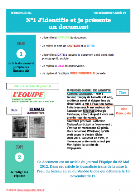 Télécharger la fiche J'identifie et je présente un document