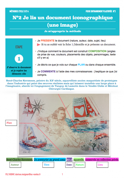 Je lis un document iconographique