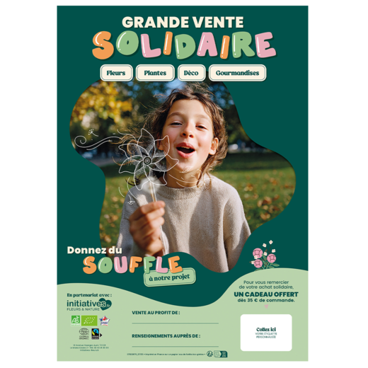 Affiche de vente Fleurs Automne