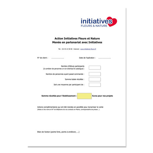 Fiche bilan de l'action