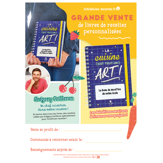 Affiche de vente Carnets Recettes