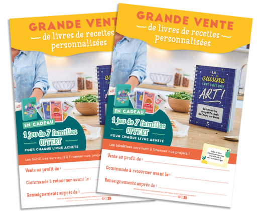 Affiche de vente Carnets Recettes