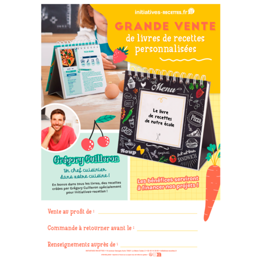 Affiche de vente Chevalets Recettes