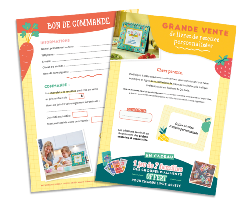 Courrier Bon de commande parents Chevalets Recettes