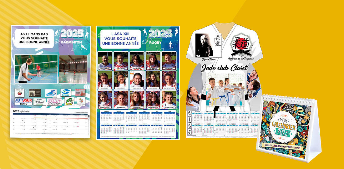 Calendrier Association Sportive Ecole Ou A Personnaliser Initiatives Calendriers Et Vœux