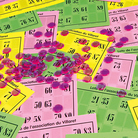 Boîte de 5000 pions de loto - Initiatives Loto