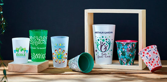 Ecocup personnalisé - verre plastique réutilisable