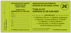 Modèle carnets tickets souches association