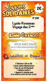 Modèle ticket à gratter école