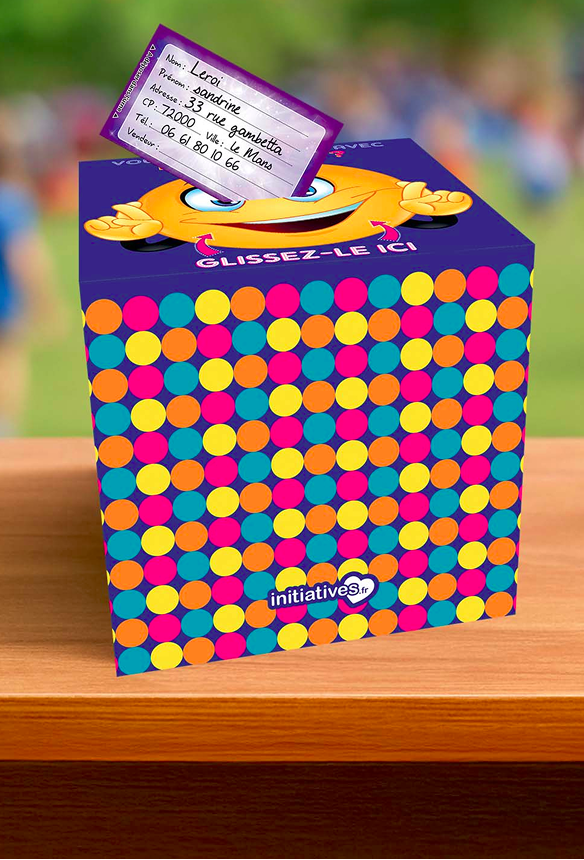 Une urne offerte avec les tombolas à tirage au sort