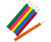 Set de 6 crayons de couleur 9 cm
