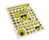 Planche de 74 stickers Smiley