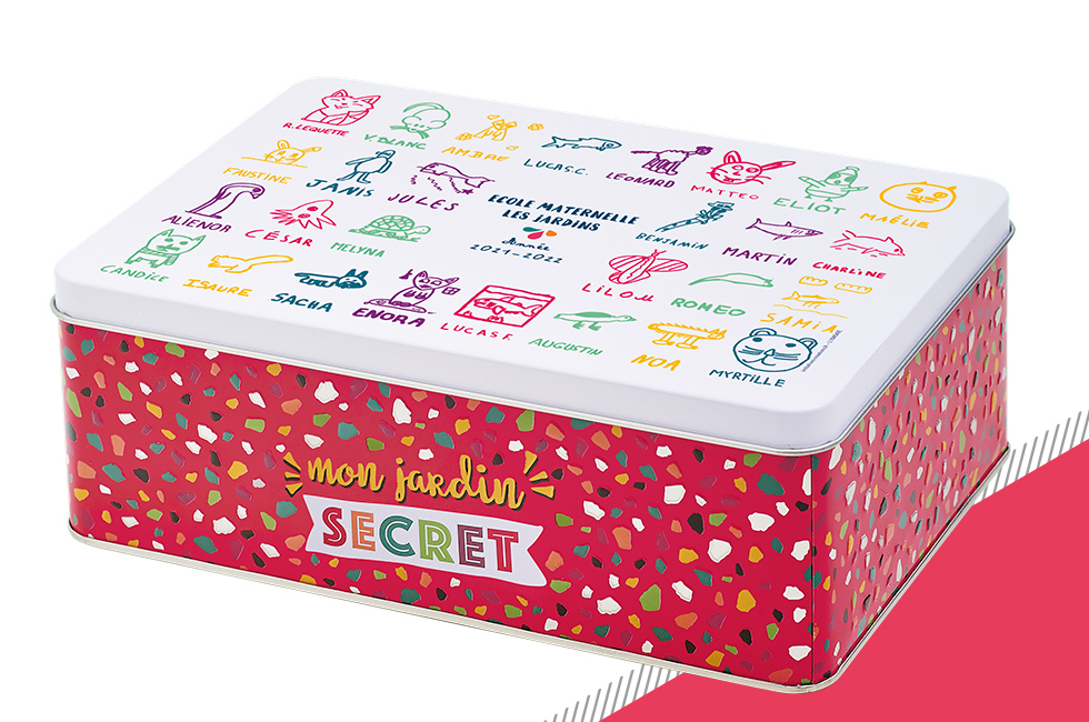 boîte secrets boîte métallique personnalisée avec le prénom de votre choix C75 Pégase boîte images boîte souvenirs boîte à bons points 