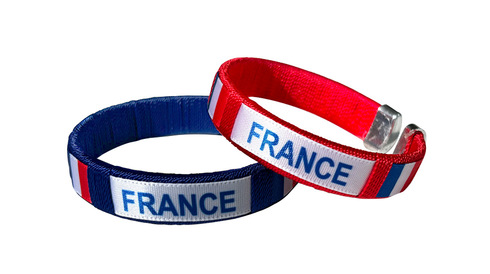 Lot de 12 bracelets France