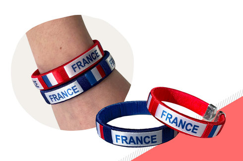Lot de 12 bracelets France 3