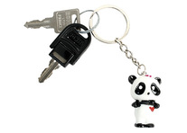Lot de 12 porte-clés panda