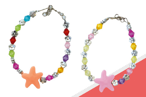 Lot de 48 bracelets perles étoile  2