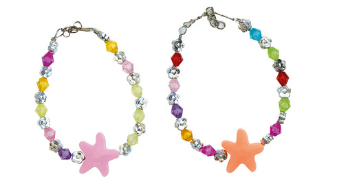 Lot de 48 bracelets perles étoile 