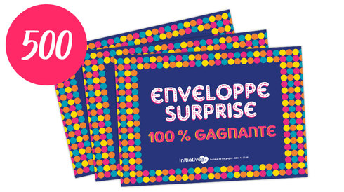 Pack de 500 enveloppes surprises