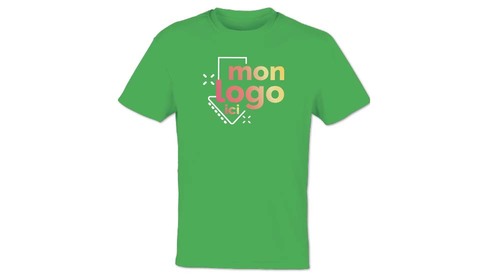 Tee-shirt vert prairie impression logo multicolore